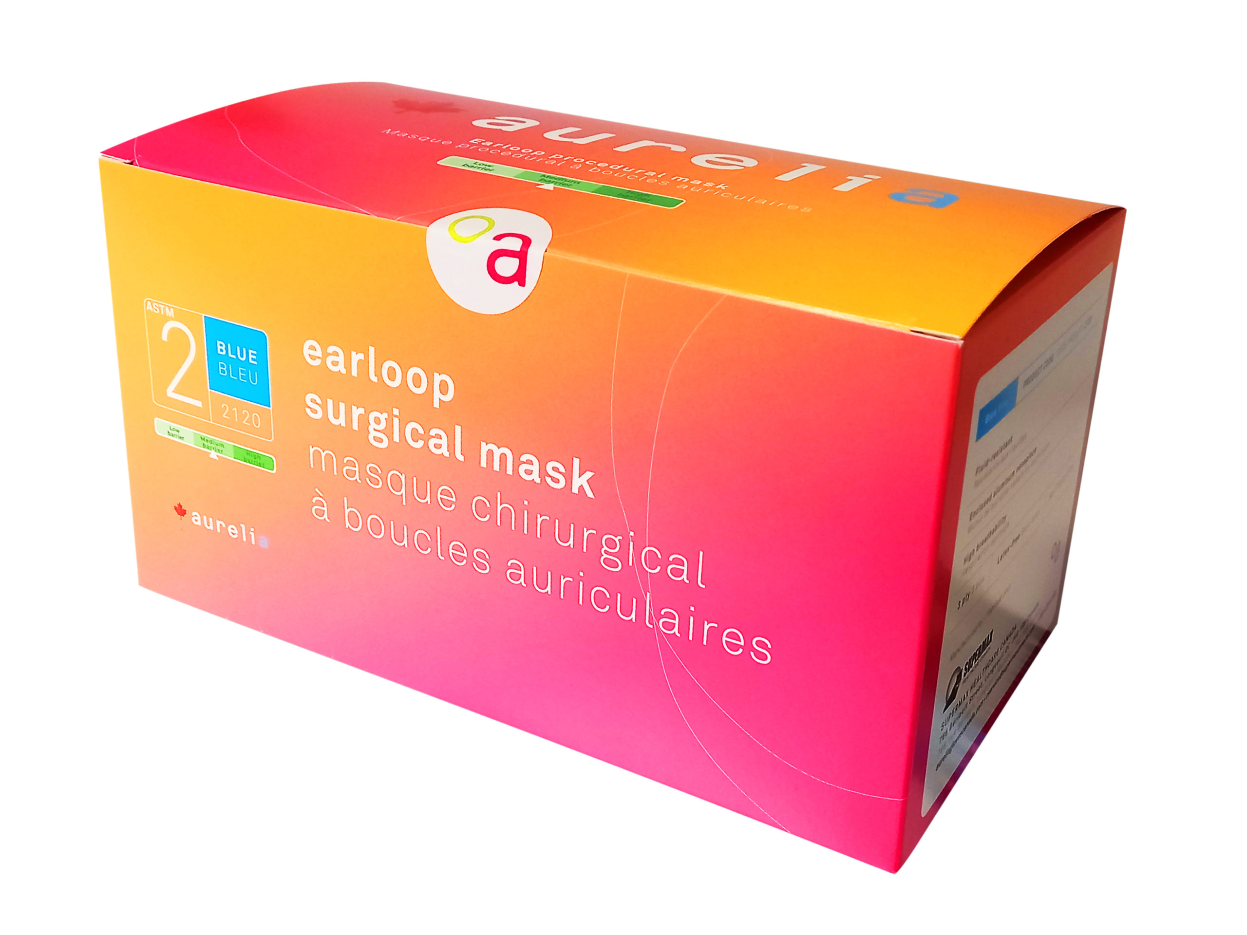 Aurelia ASTM Level 2, 2120 Face Masks, Made in Canada